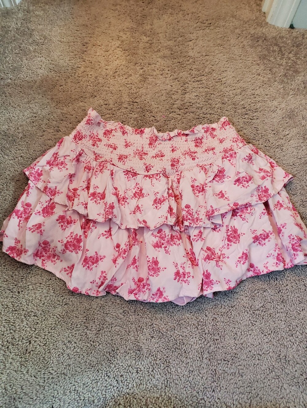 Floral Altar'd State Pink Stretchy Comfy Skort Size XL